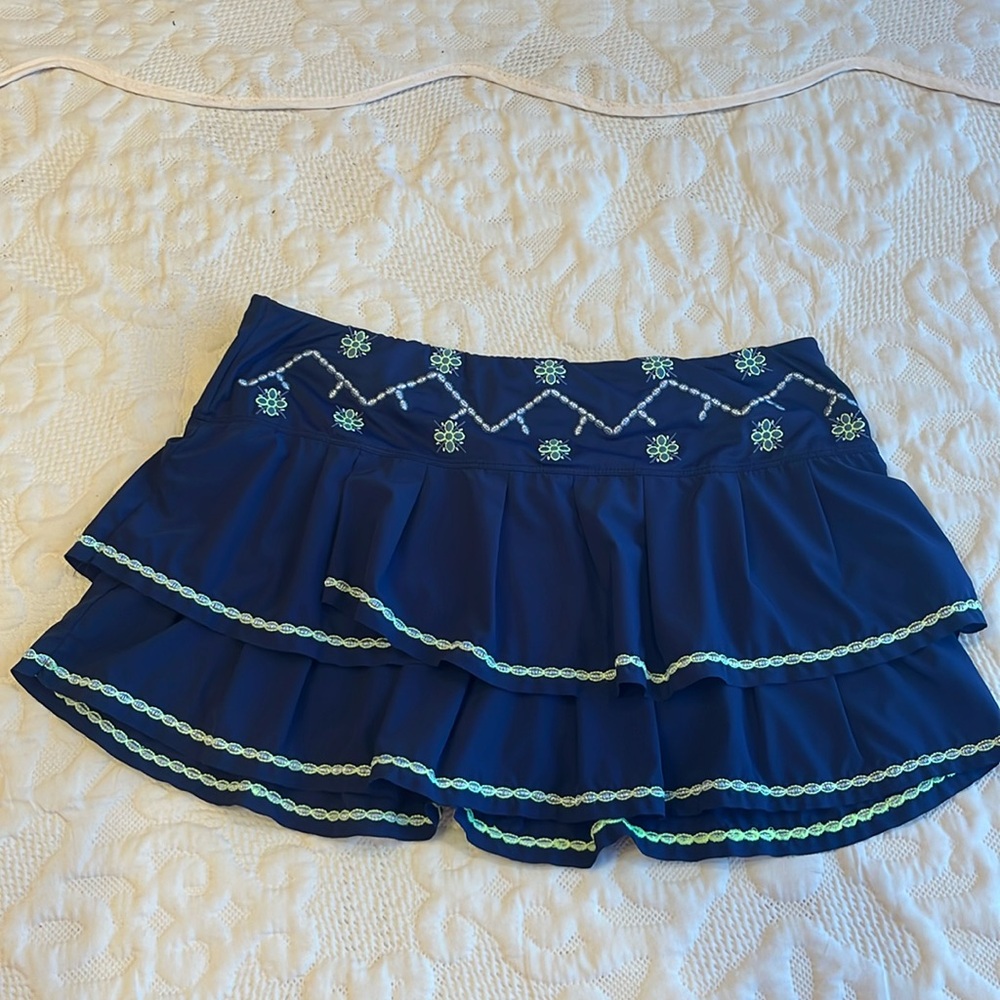 Lucky in Love Navy Skirt, Sz XL